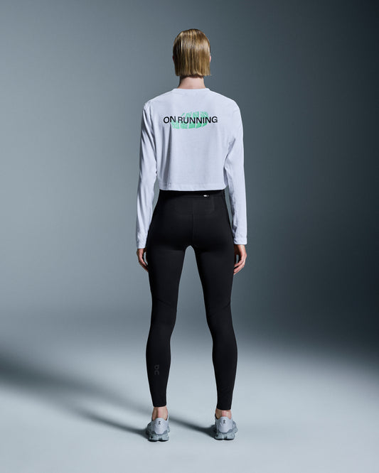 Women's Train Long-T Crop Graphic White - US 9254