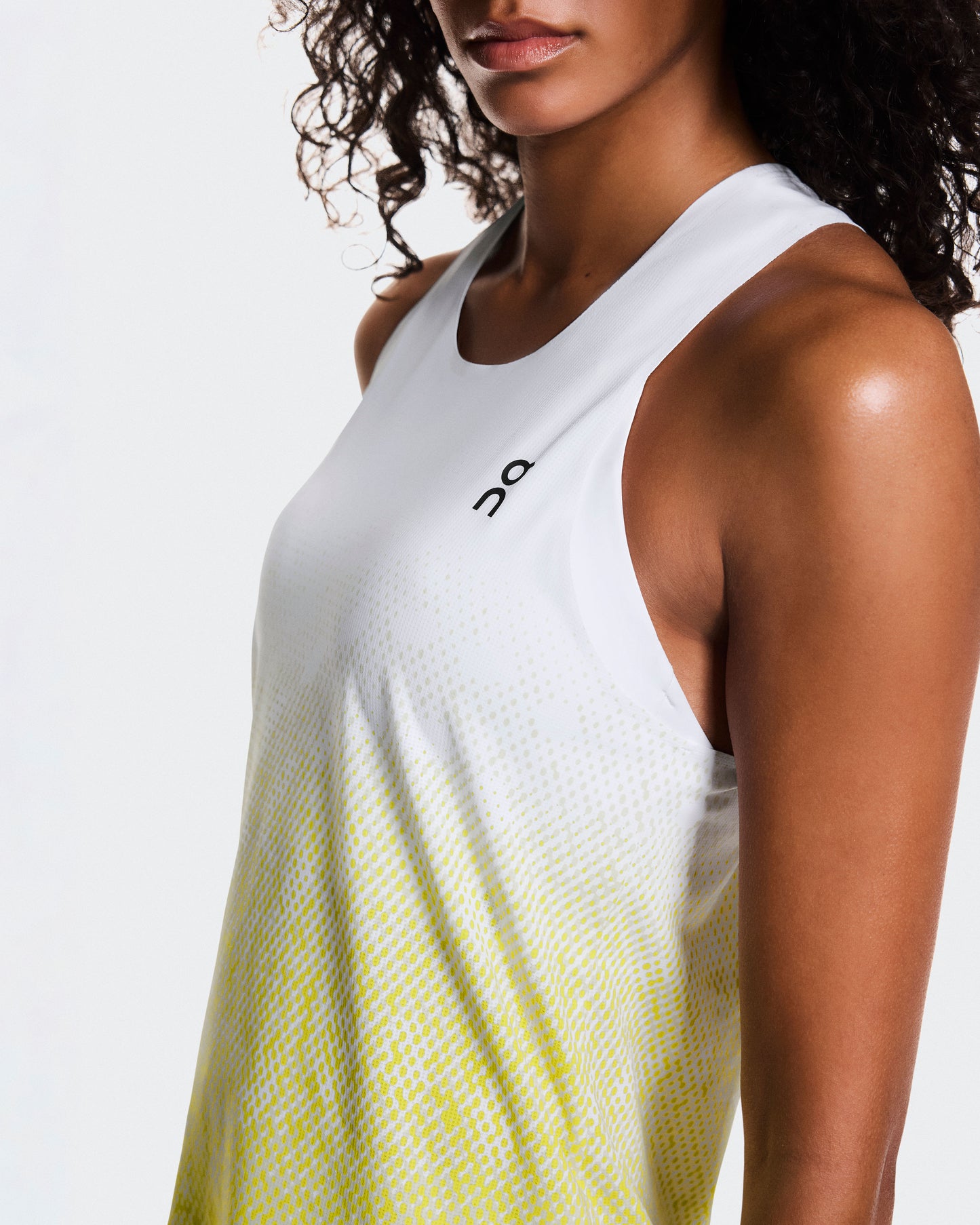 Women's Zero Singlet White | Lime - US 2206