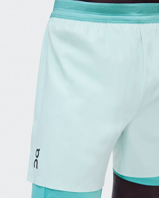 Men's 3" Performance 2/1 Shorts Flurry | Aquamarine - US 9688