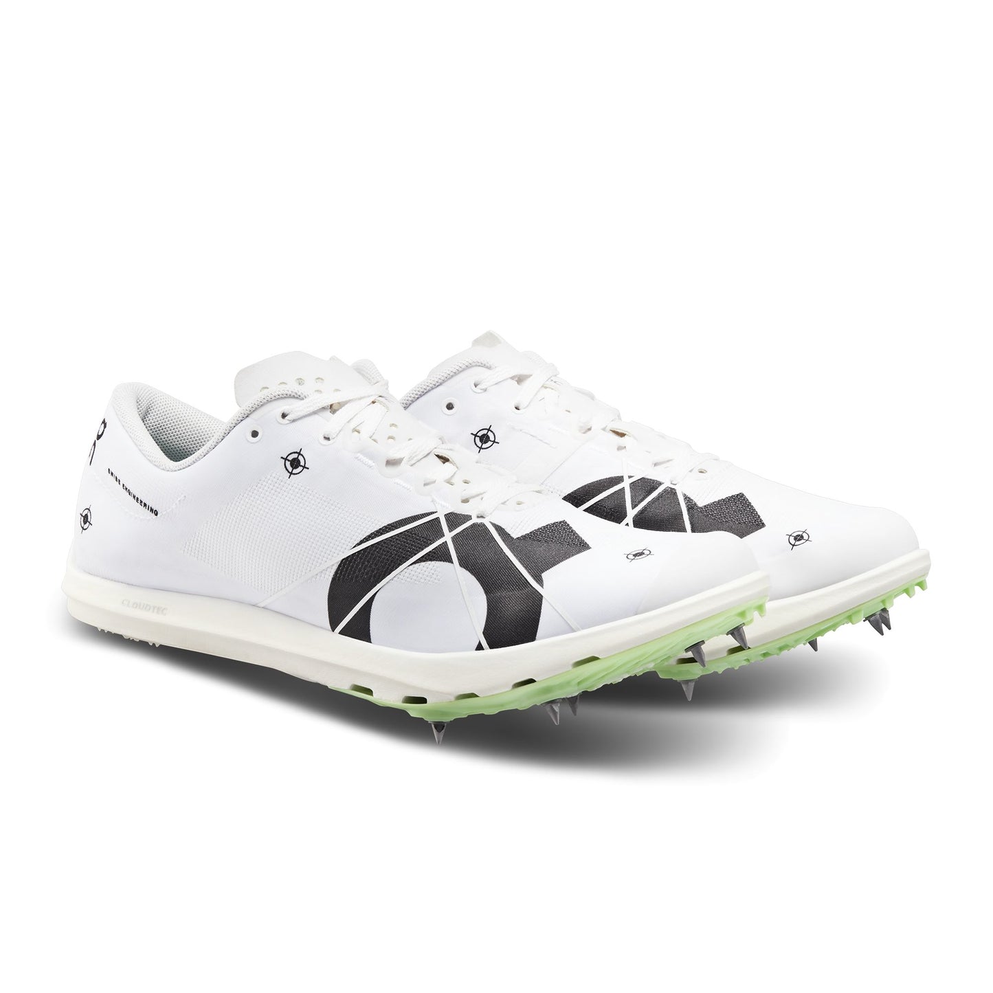 Men's Cloudspike 1500m Undyed-White | Mint - US 4327