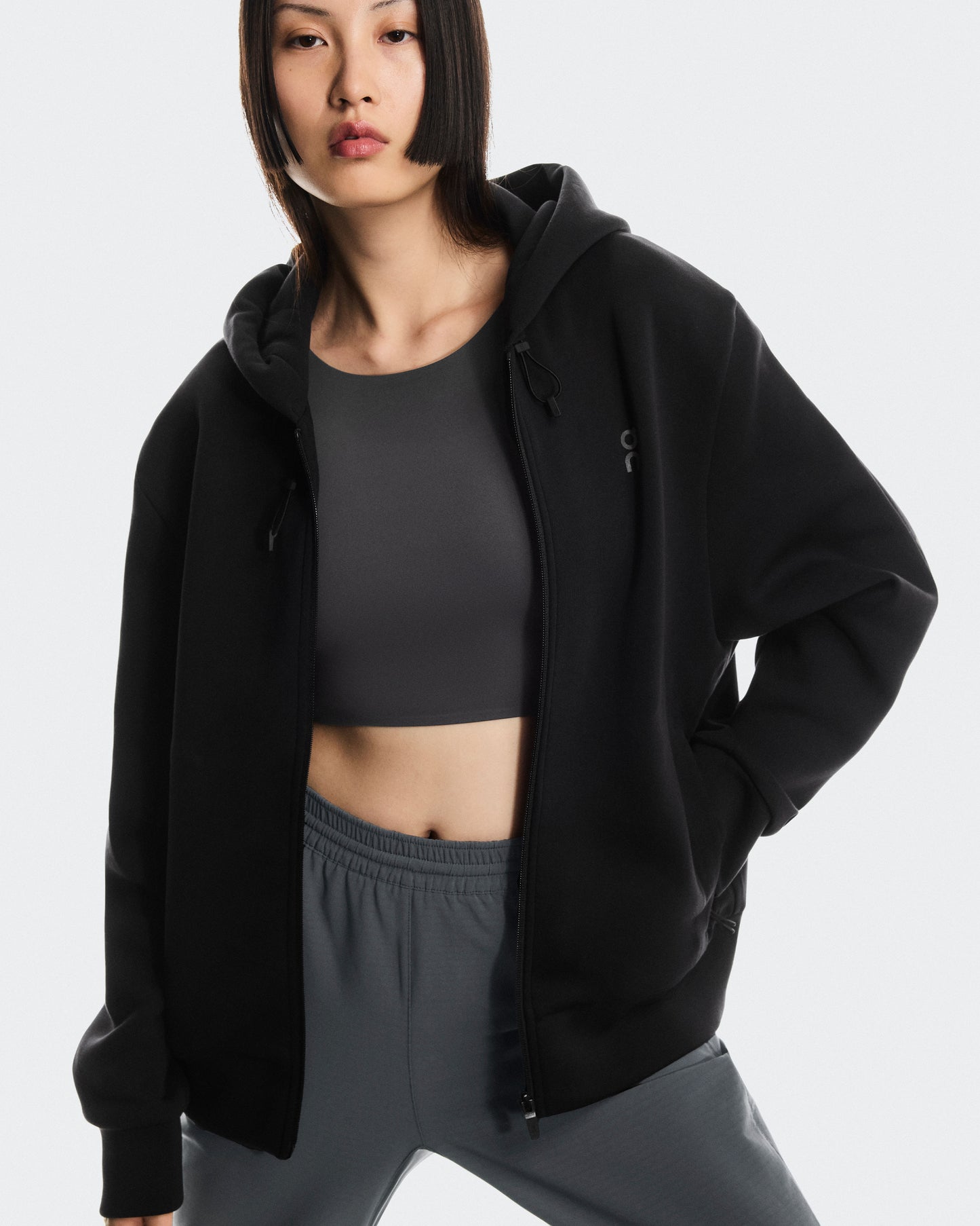 Women's Focus Tech Zip Hoodie Black - US 7997