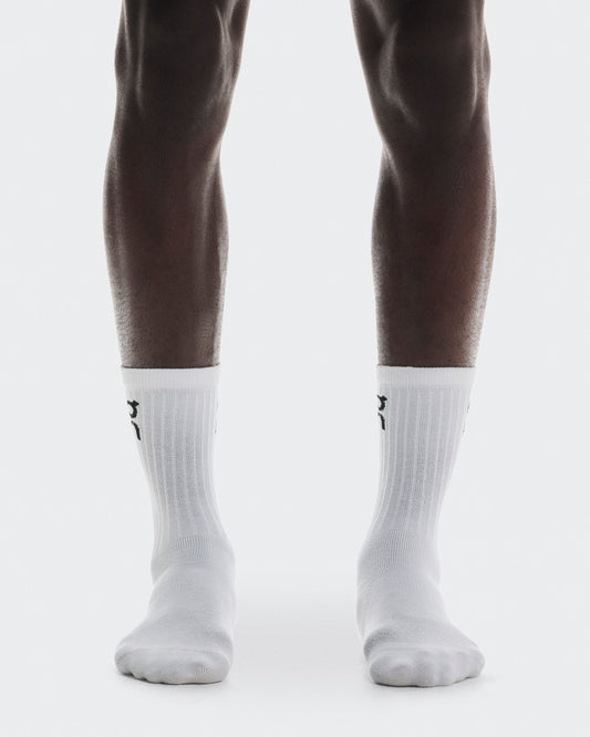 Logo Sock High 3P White - US 8376