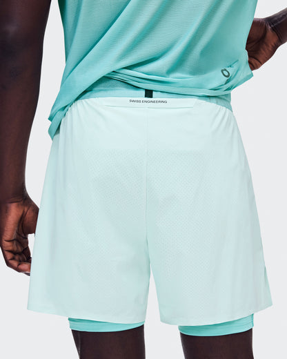 Men's 3" Performance 2/1 Shorts Flurry | Aquamarine - US 9688