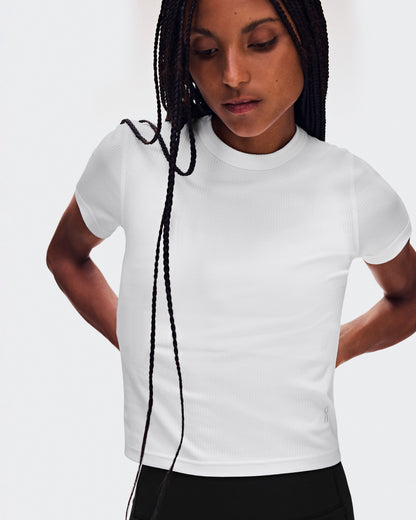 Women's All-Day Ribbed T-Shirt White - US 6846