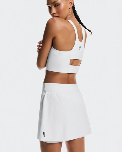 Women's Court Skirt Split Edge White | Black - US 3446
