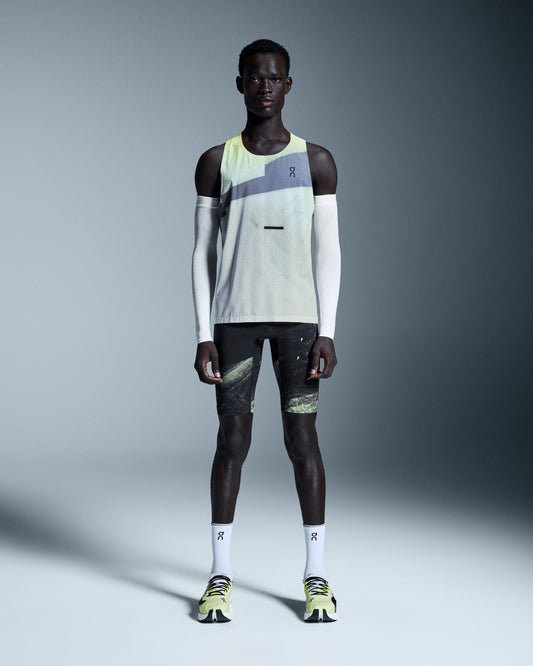 Men's Race Tights Half Black | Limelight - US 1779