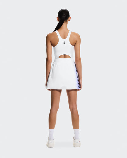 Women's Court Dress Split Edge White | Black - US 4094