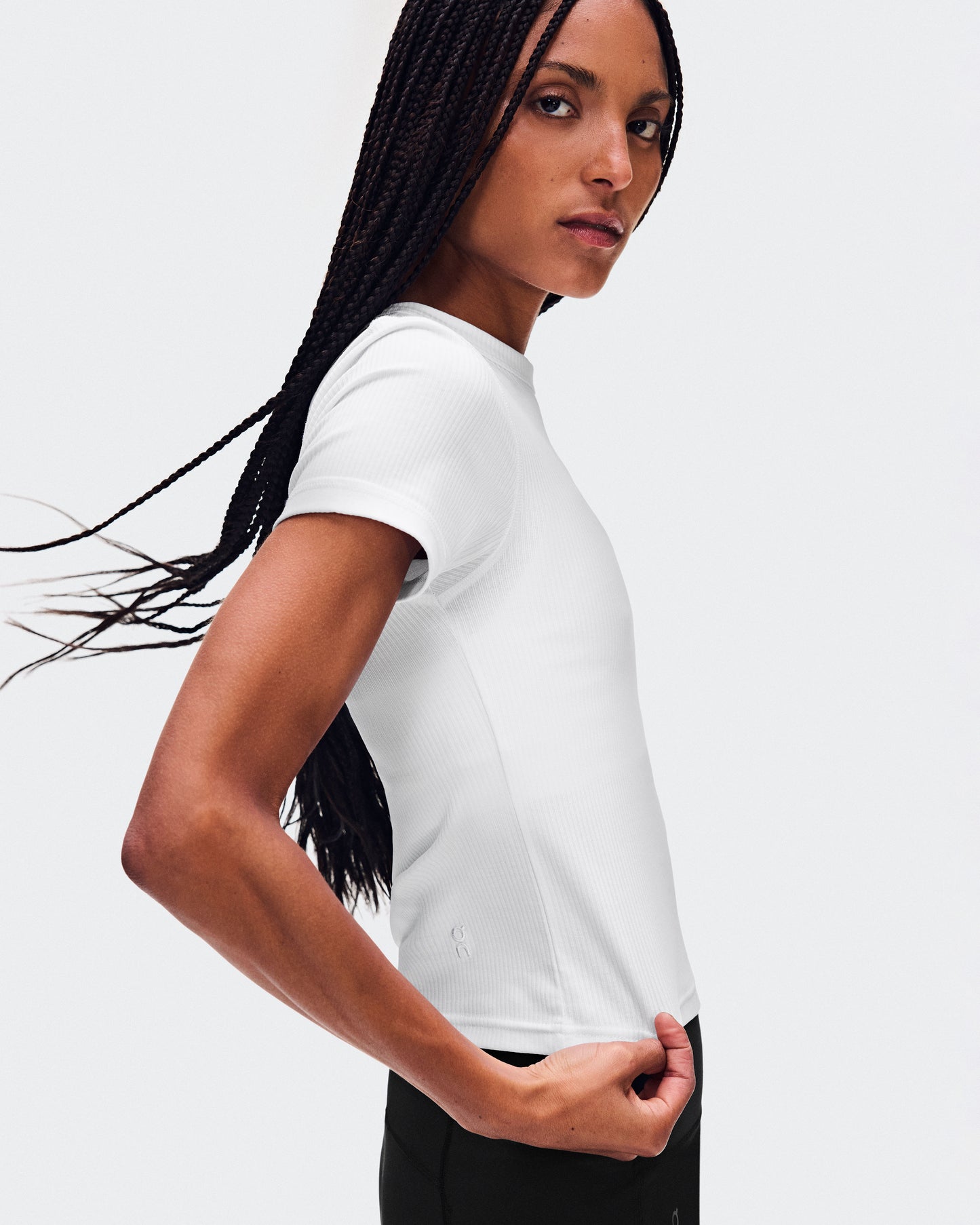 Women's All-Day Ribbed T-Shirt White - US 6846