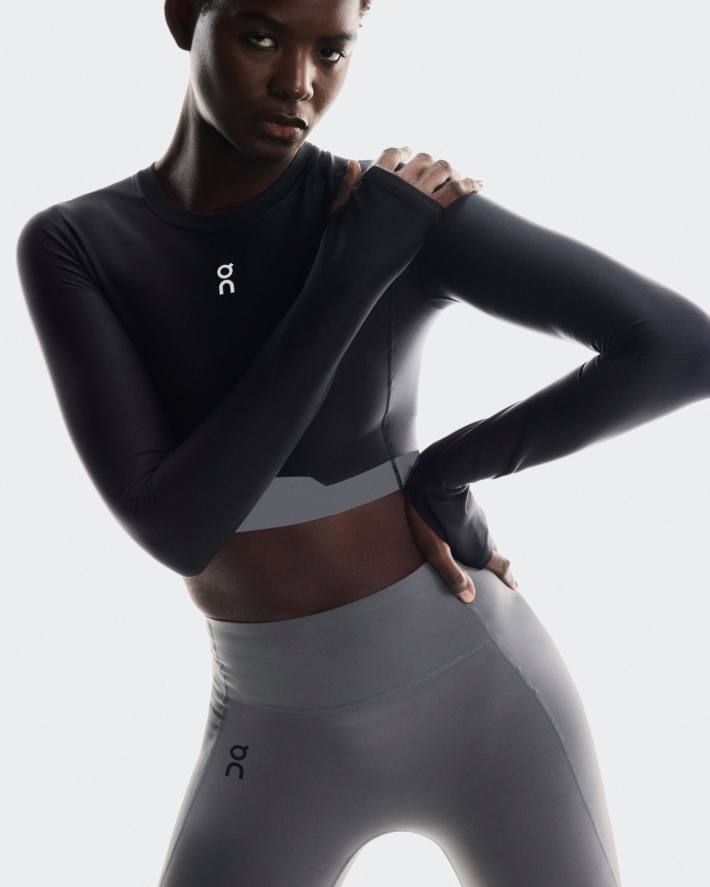 Women's Train Long Sleeve Crop Black - US 8607