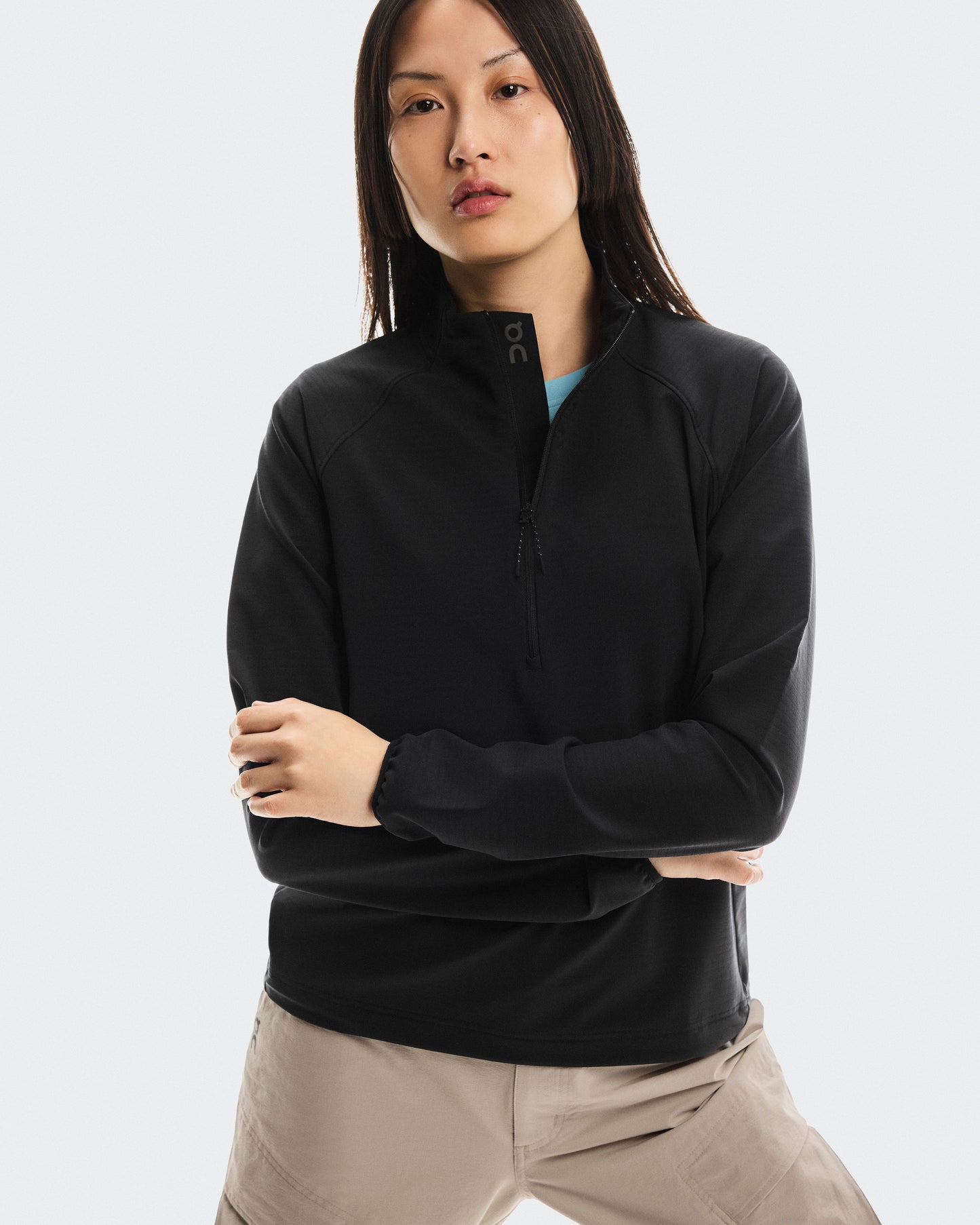 Women's Trek Quarterzip Black - US 8871