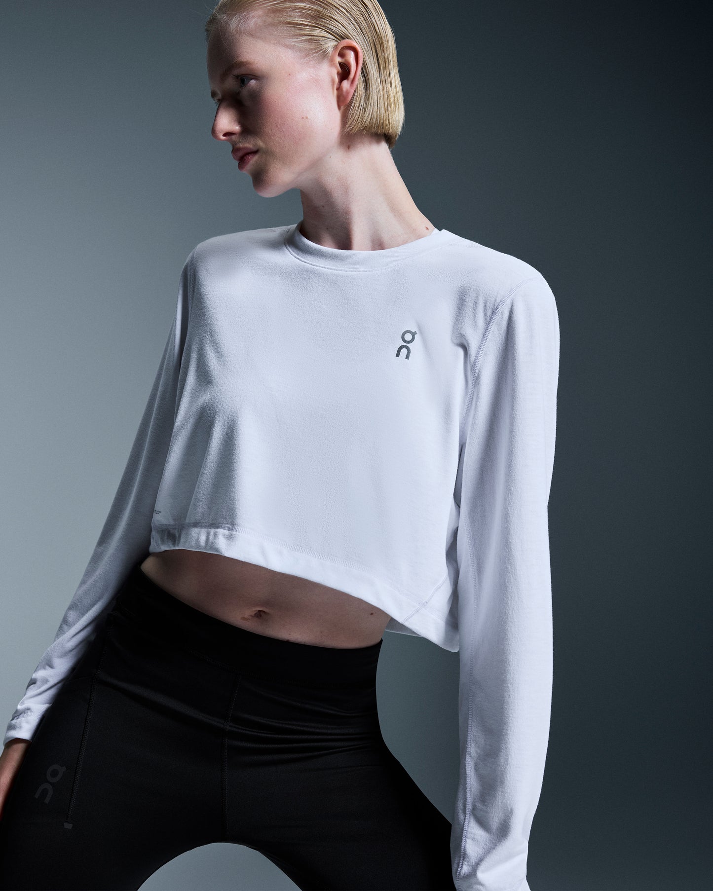 Women's Train Long-T Crop Graphic White - US 9254