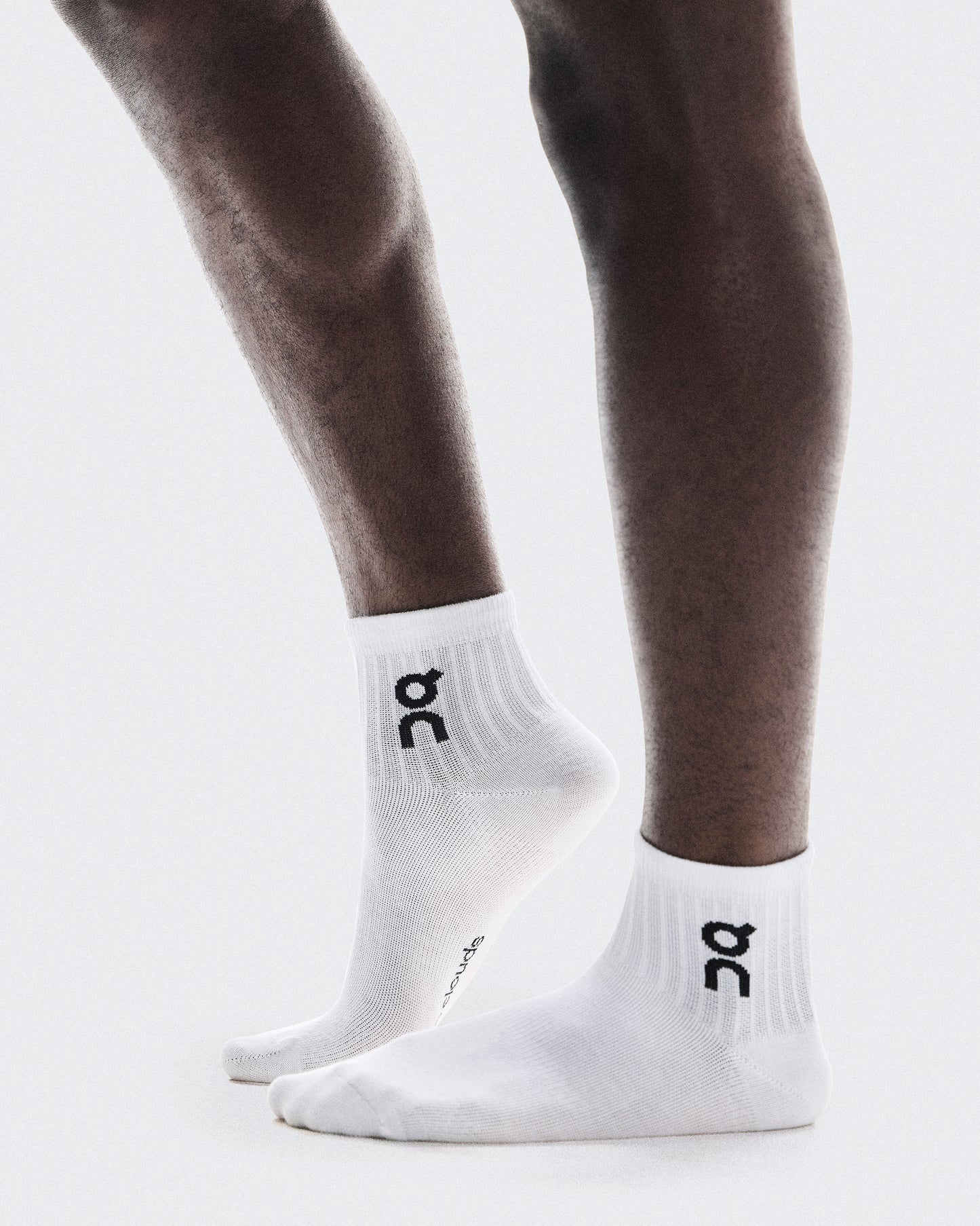 Logo Sock Mid 3P White - US 0691