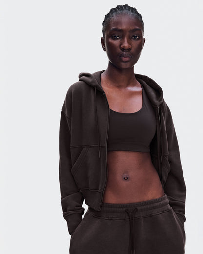 Women's Club Collective Full Zip Hoodie FKA Espresso - US 5328