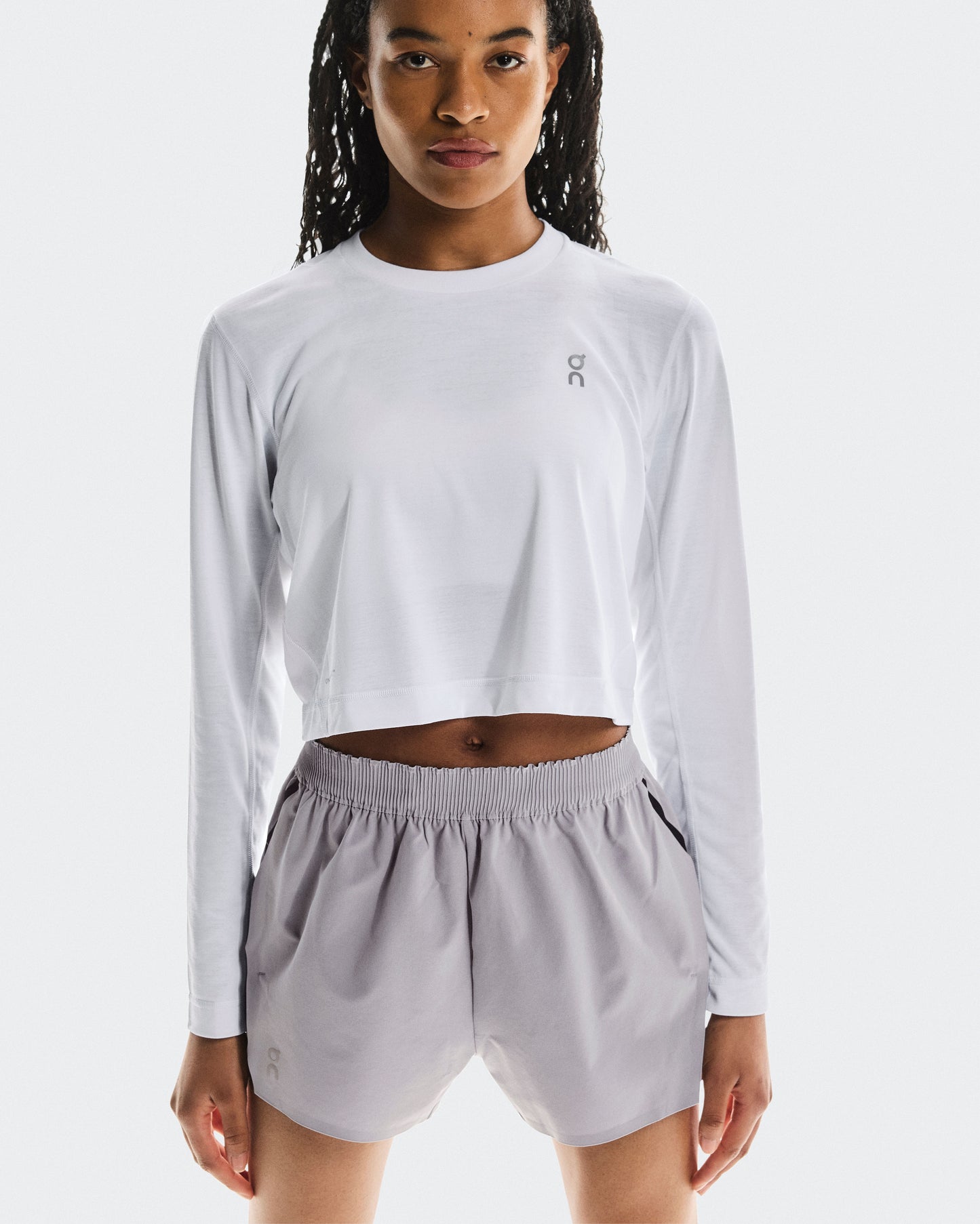 Women's Train Long-T Crop Graphic White - US 6582