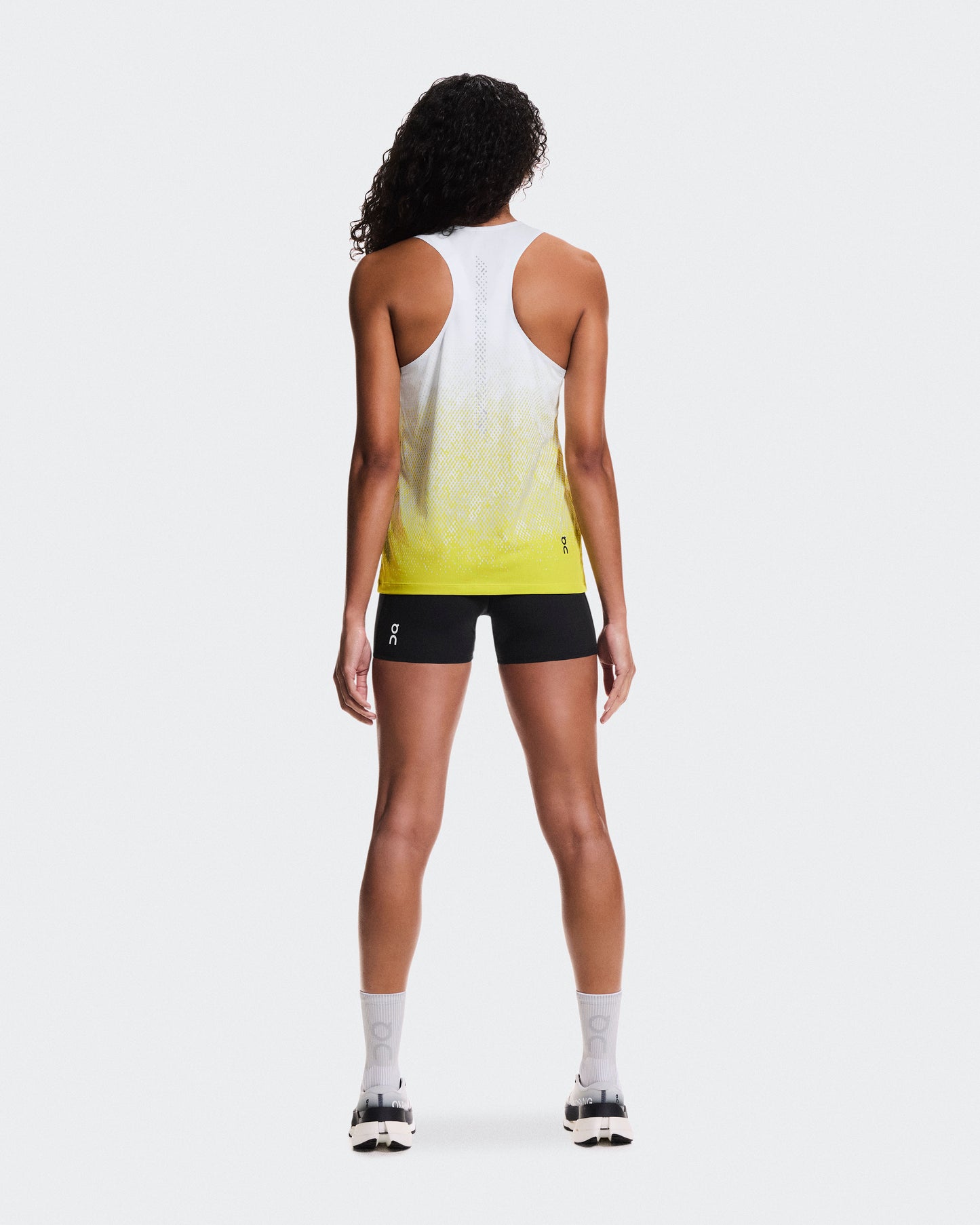 Women's Zero Singlet White | Lime - US 2206