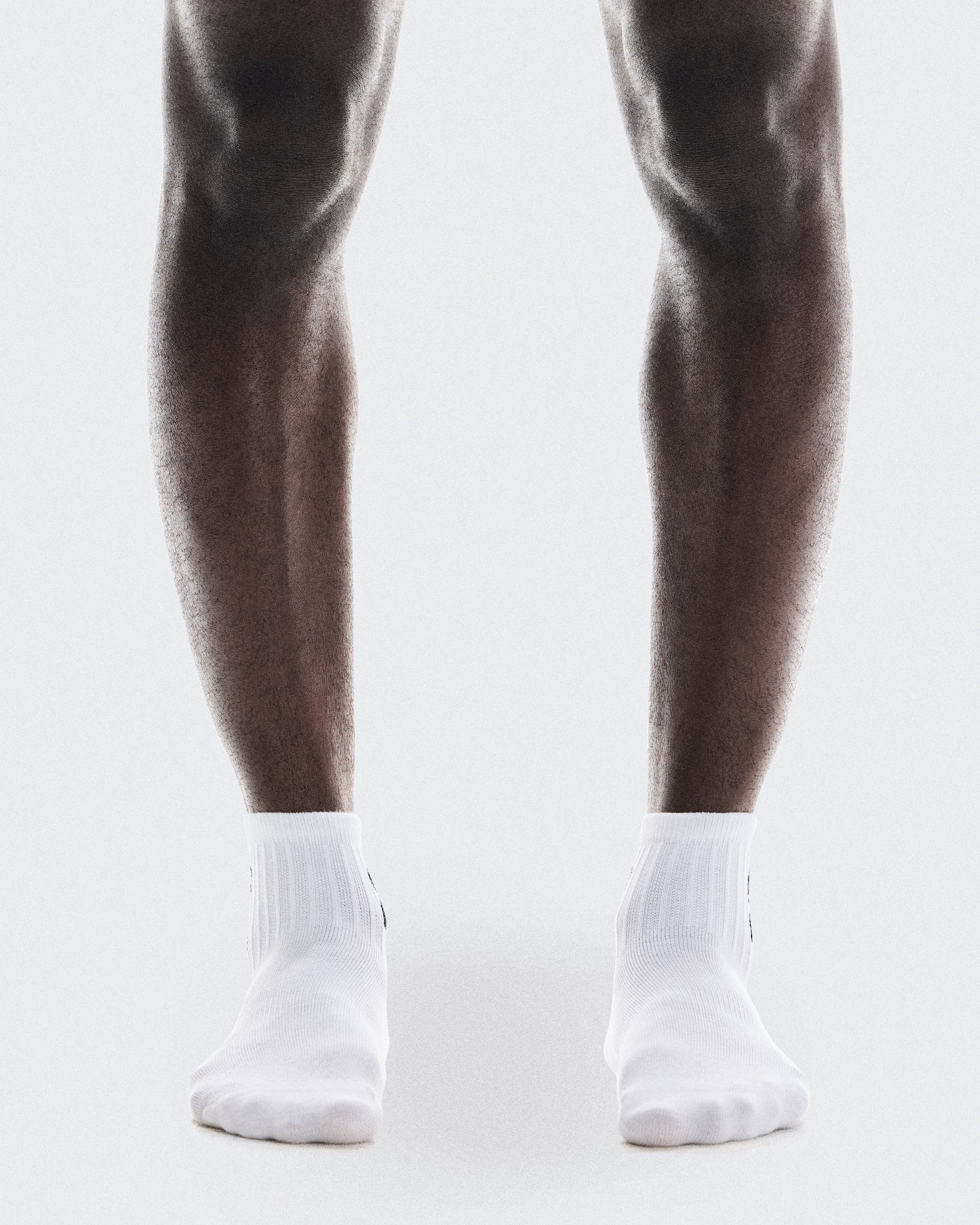 Logo Sock Mid 3P White - US 0691