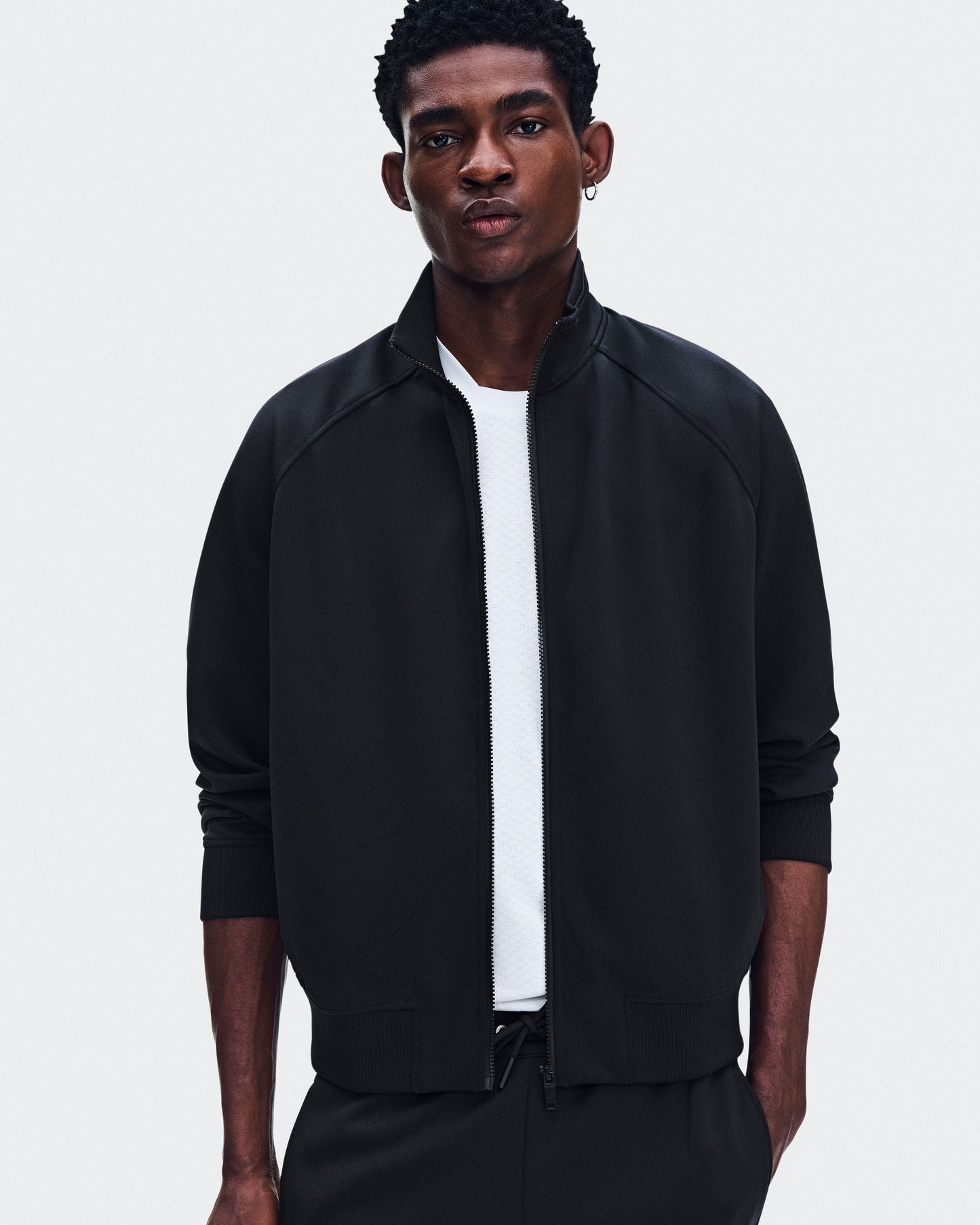 Men's Courtside Full-Zip Black - US 1378