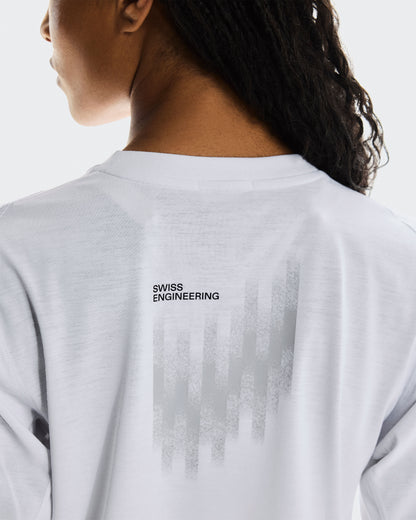 Women's Train Long-T Crop Graphic White - US 6582