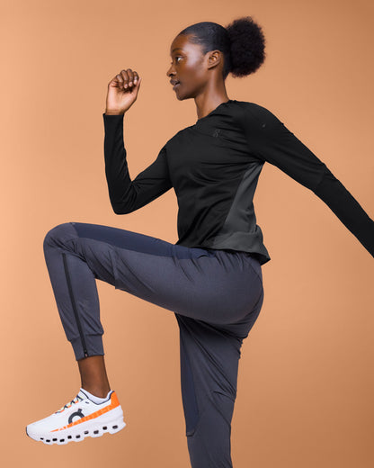 Women's Performance Long-T Black | Eclipse - US 9795