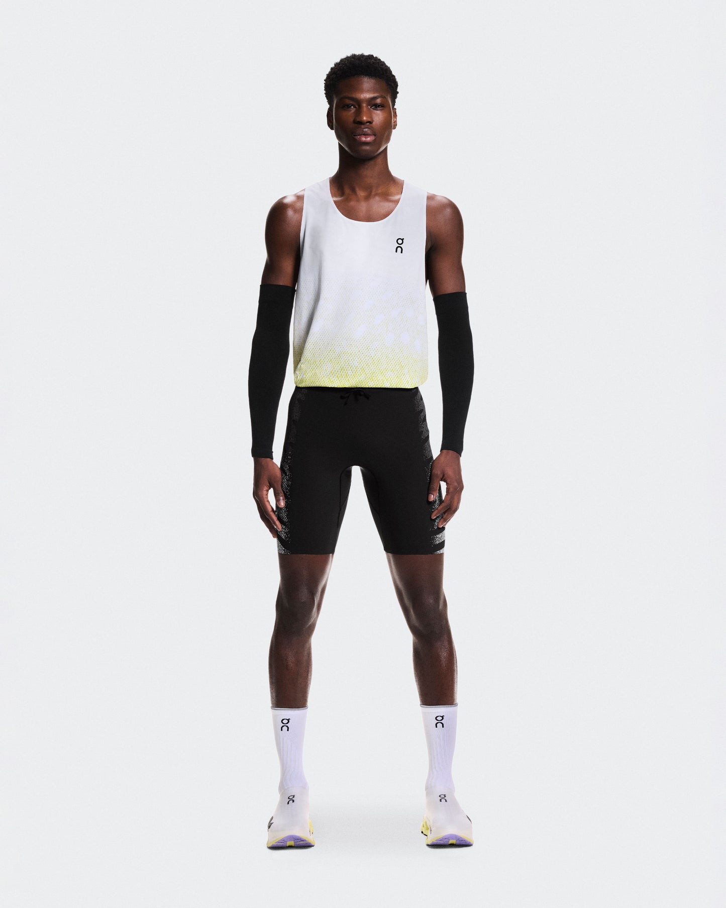 Men's Zero Half Tights Iron | White - US 6990