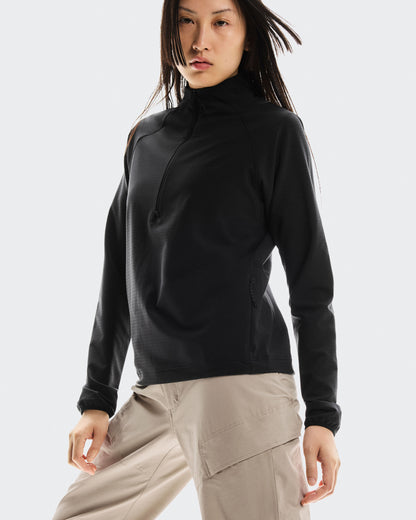 Women's Trek Quarterzip Black - US 8871