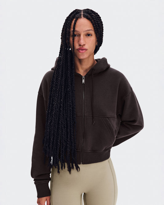 Women's Club Collective Full Zip Hoodie FKA Espresso - US 5328
