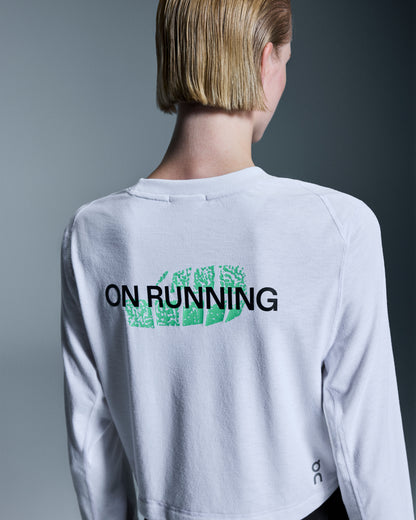 Women's Train Long-T Crop Graphic White - US 9254