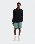 Men's Courtside Long-T Polo Black | Eclipse - US 7279