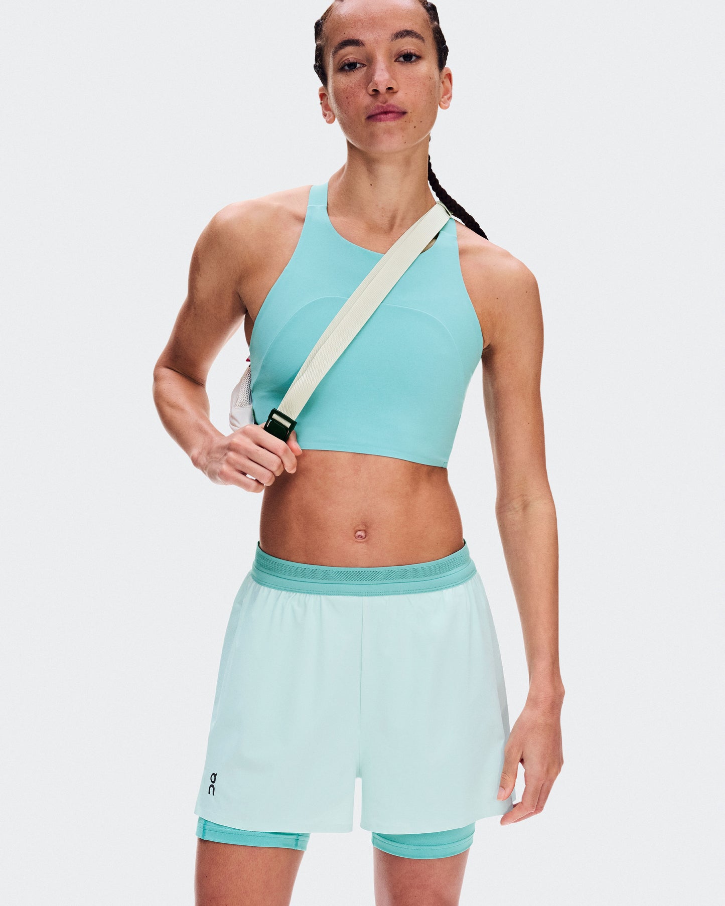 Women's 3" Performance 2/1 Shorts Flurry | Aquamarine - US 5056