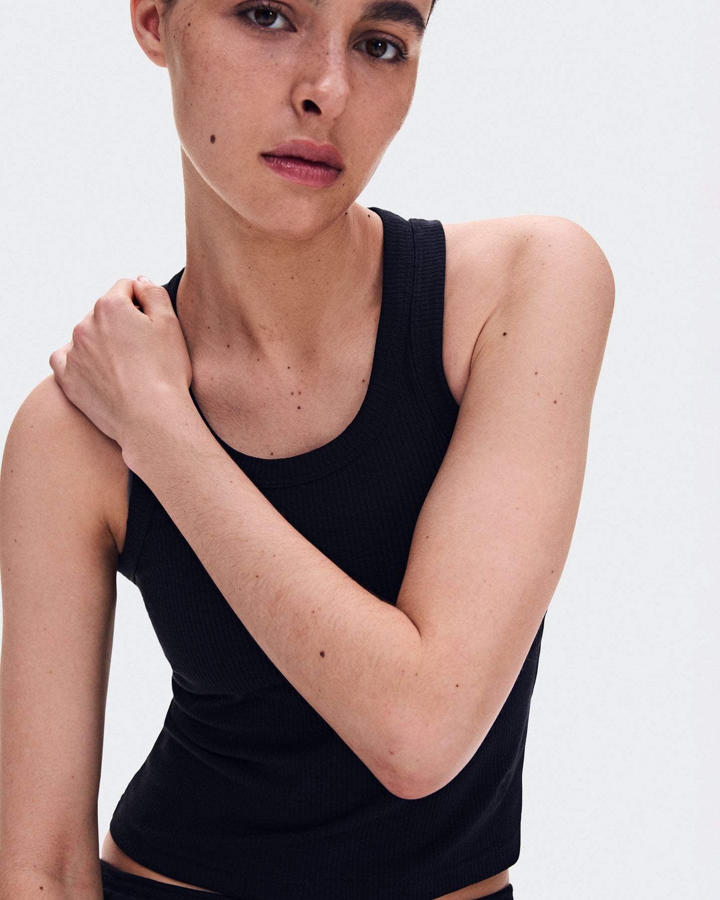 Women's All-Day Ribbed Tank Black - US 1393