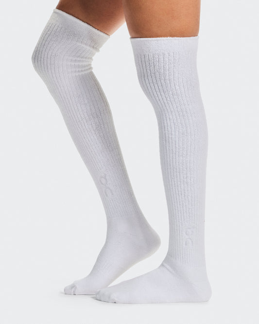 Terry Sock Knee High White - US 2917