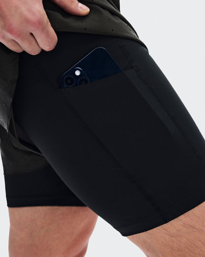 Men's Zero 2-in-1 Shorts PAF Molasses | Black - US 7621
