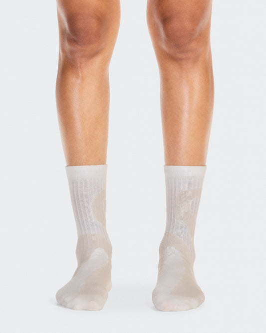 Liquid Logo Sock High 2P Ivory | Tin - US 6695