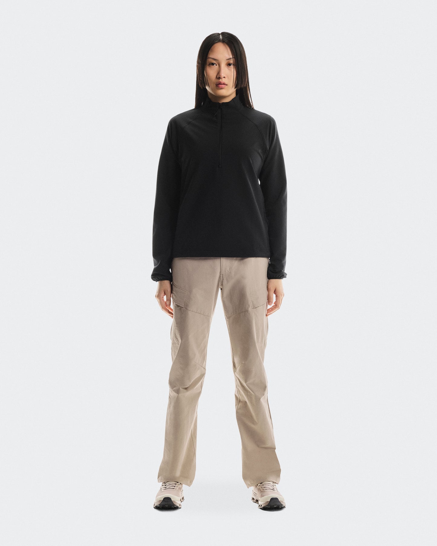 Women's Trek Quarterzip Black - US 8871