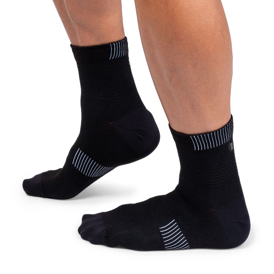 Men's Ultralight Mid Sock Black | White - US 8220