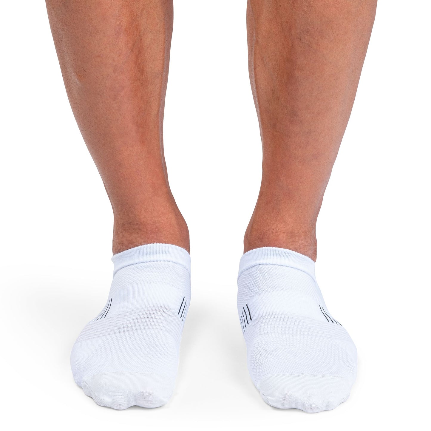 Men's Ultralight Low Sock White | Black - US 8491