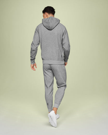 Men's Zipped Hoodie Grey - US 2703