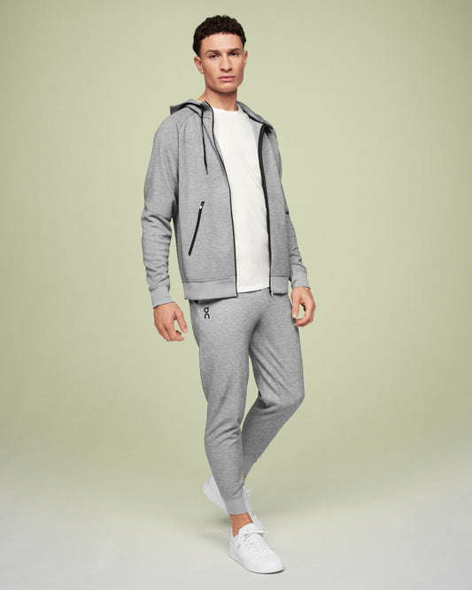 Men's Zipped Hoodie Grey - US 2703
